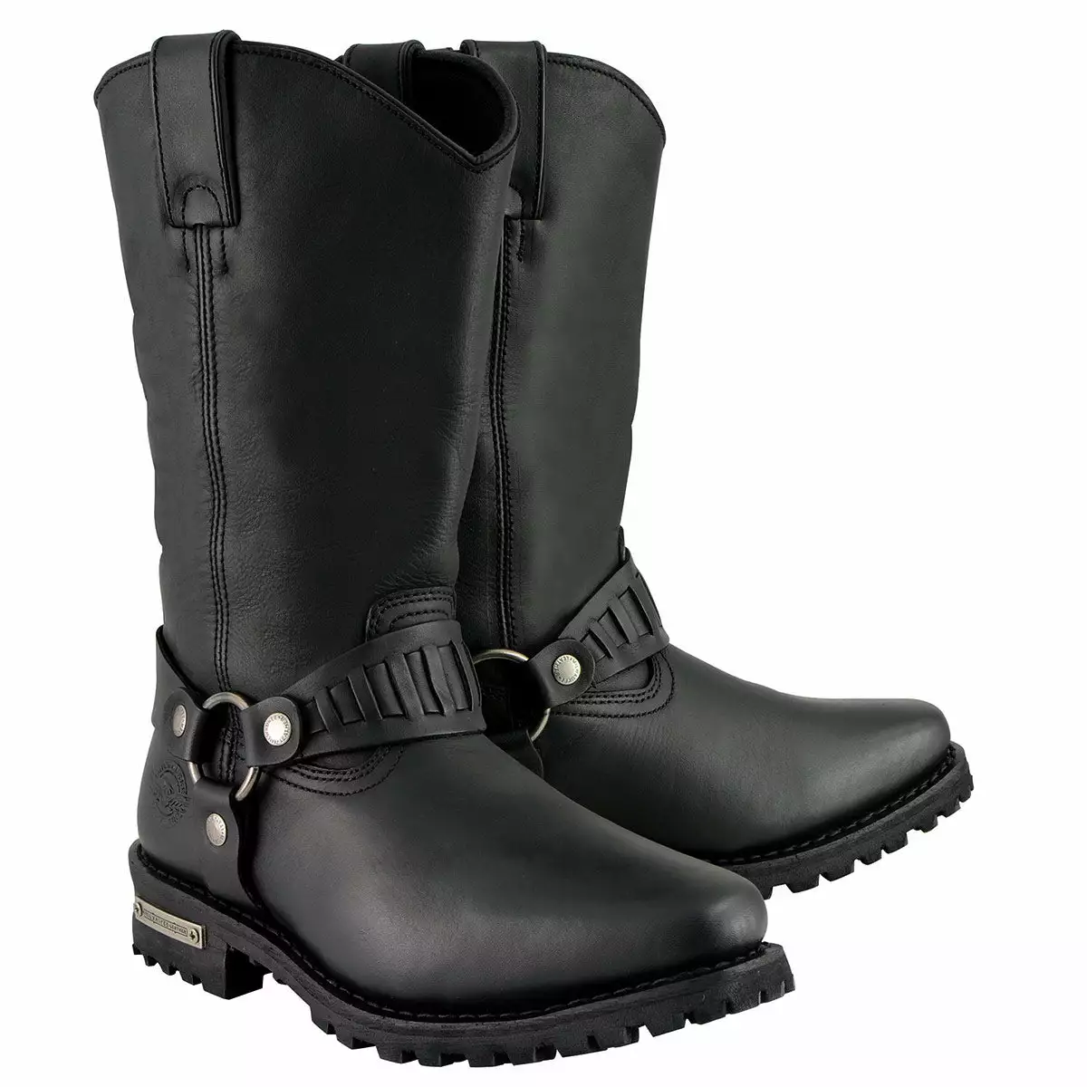 Milwaukee Leather MBM9015 Men’s Black 11-Inch Western Style Harness Motorcycle Boots 3 Milwaukee Leather MBM9015 Men’s Black 11-Inch Western Style Harness Motorcycle Boots
