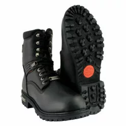 Milwaukee Leather MBM9036WP Men's Black 'Wide Width' 7-inch Lace To Toe Waterproof Leather Boots -Winter shoes Sales Shop mbm9036wp 8 edit a