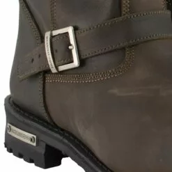 Milwaukee Leather MBM9063 Men's Classic ‘Distressed Brown’ Motorcycle Leather Engineer Boots -Winter shoes Sales Shop mbm9063 close 3