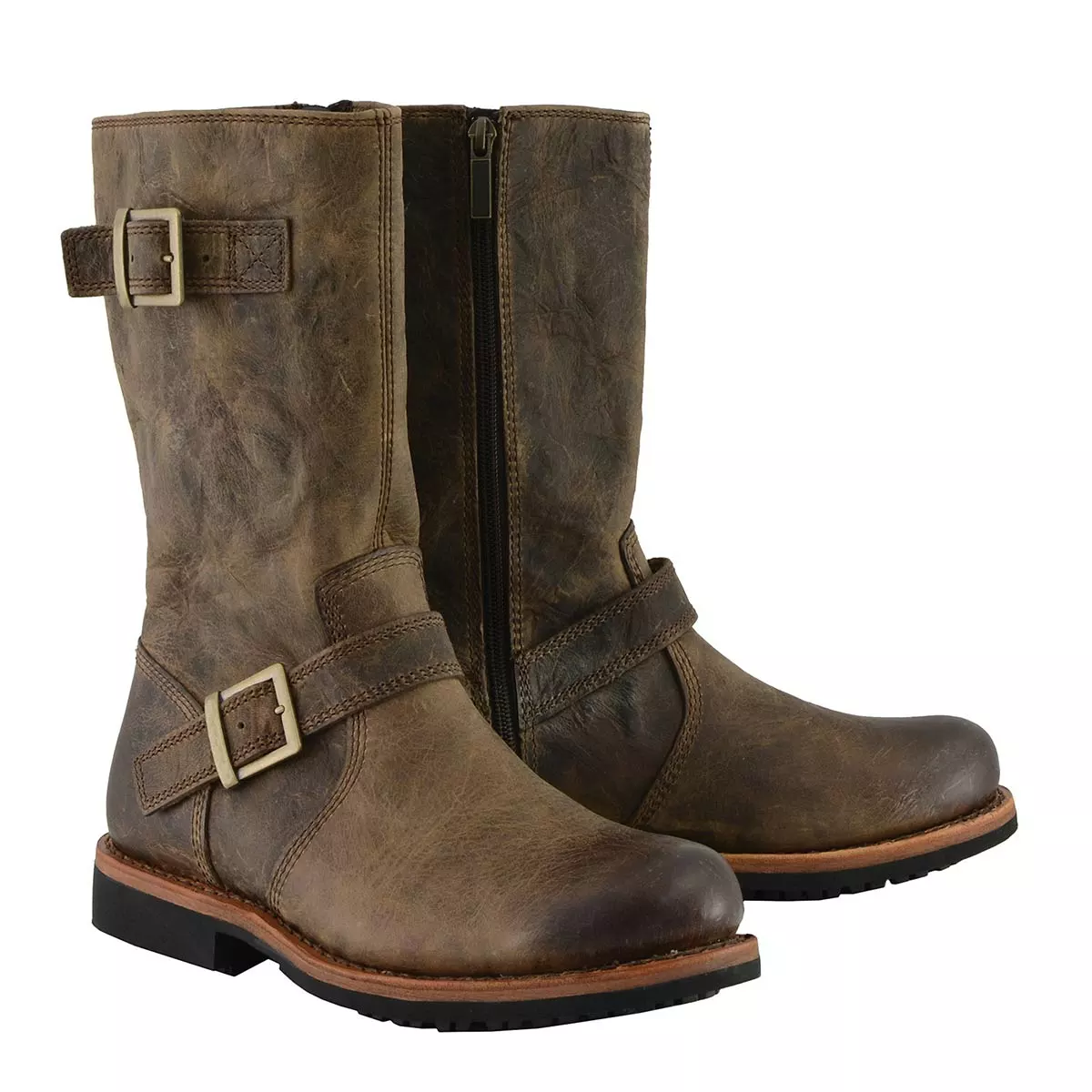 Milwaukee Leather MBM9064 Men's Antique Brown Classic Engineer Boots 3 Milwaukee Leather MBM9064 Men's Antique Brown Classic Engineer Boots