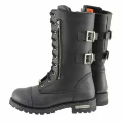 Milwaukee Leather MBM9069 Men’s Tall 'Tactical Style' Black Lace-Up Leather Boots With Buckles And Zipper Storage Pocket 19 Milwaukee Leather MBM9069 Men’s Tall 'Tactical Style' Black Lace-Up Leather Boots With Buckles And Zipper Storage Pocket -Winter shoes Sales Shop mbm9069 4
