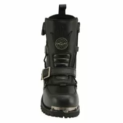 Milwaukee Leather MBM9076 Men’s Black 'Tactical' Logger Leather Boots With Buckle Enhancement -Winter shoes Sales Shop mbm9076 2