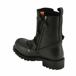 Milwaukee Leather MBM9076 Men’s Black 'Tactical' Logger Leather Boots With Buckle Enhancement -Winter shoes Sales Shop mbm9076 5