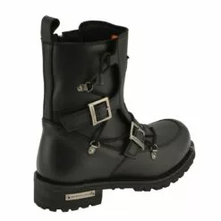 Milwaukee Leather MBM9076 Men’s Black 'Tactical' Logger Leather Boots With Buckle Enhancement -Winter shoes Sales Shop mbm9076 7