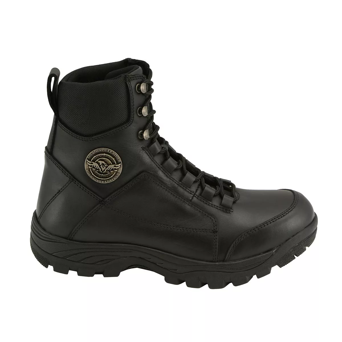 Milwaukee Leather MBM9081 Men’s Black 'Tactical' Lace-Up Leather Boots 12 Milwaukee Leather MBM9081 Men’s Black 'Tactical' Lace-Up Leather Boots - Image 10