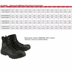 Milwaukee Leather MBM9081 Men’s Black 'Tactical' Lace-Up Leather Boots 14 Milwaukee Leather MBM9081 Men’s Black 'Tactical' Lace-Up Leather Boots -Winter shoes Sales Shop mbm9081 size chart