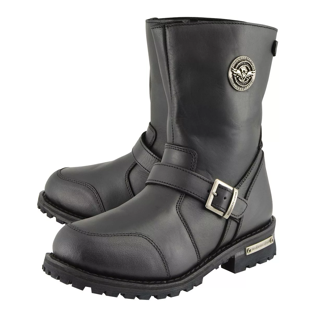 Milwaukee Leather MBM9090W Men's Black 'Wide Width' Classic Engineer Boots With Abrasion Guard 7 Milwaukee Leather MBM9090W Men's Black 'Wide Width' Classic Engineer Boots With Abrasion Guard - Image 5