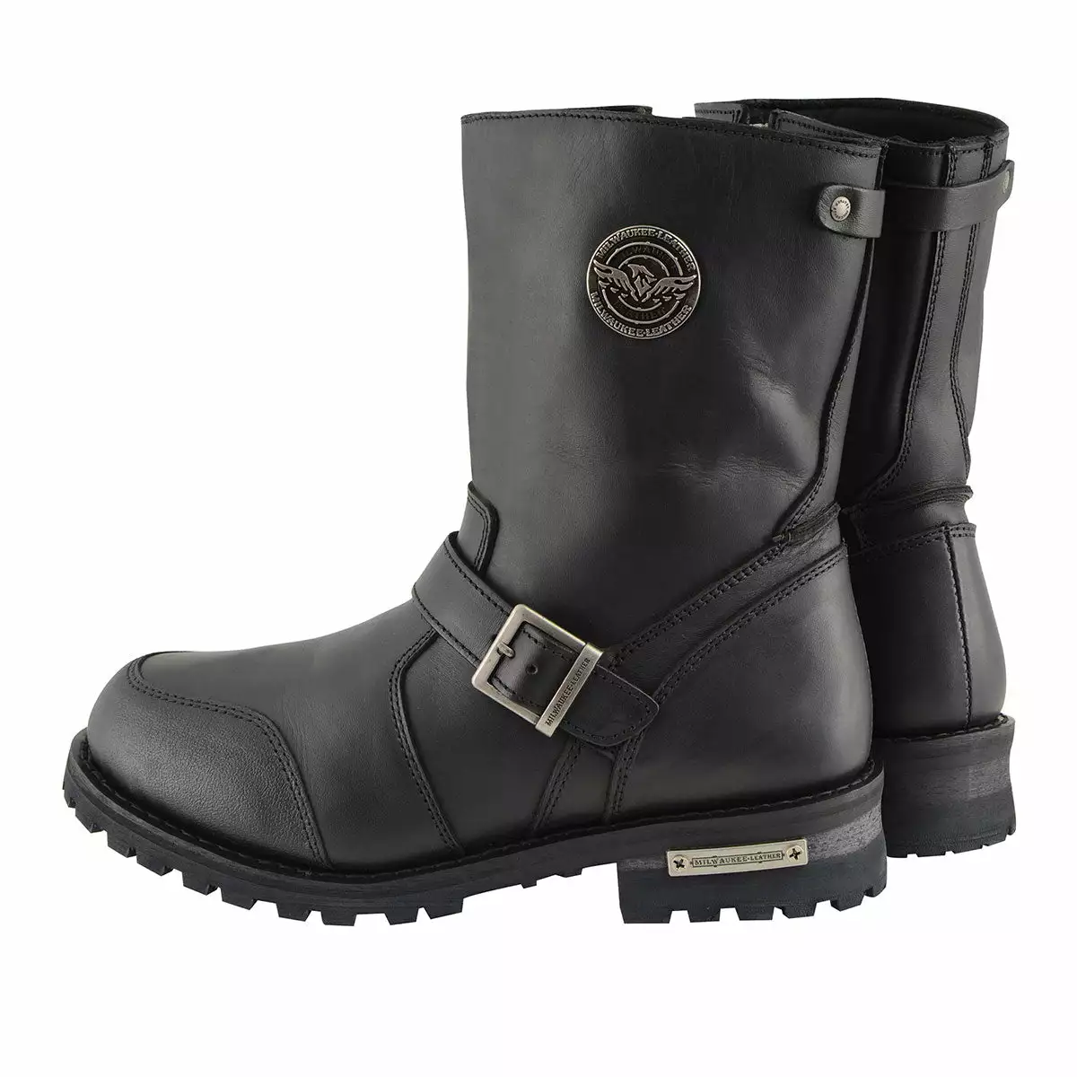 Milwaukee Leather MBM9090W Men's Black 'Wide Width' Classic Engineer Boots With Abrasion Guard 8 Milwaukee Leather MBM9090W Men's Black 'Wide Width' Classic Engineer Boots With Abrasion Guard - Image 6
