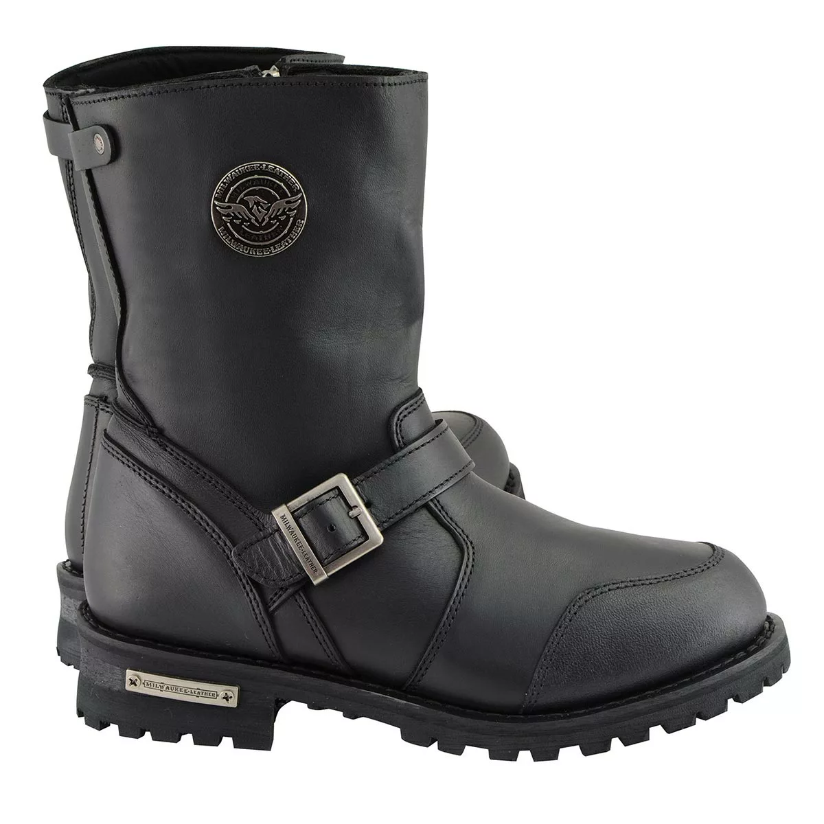 Milwaukee Leather MBM9090W Men's Black 'Wide Width' Classic Engineer Boots With Abrasion Guard 11 Milwaukee Leather MBM9090W Men's Black 'Wide Width' Classic Engineer Boots With Abrasion Guard - Image 9