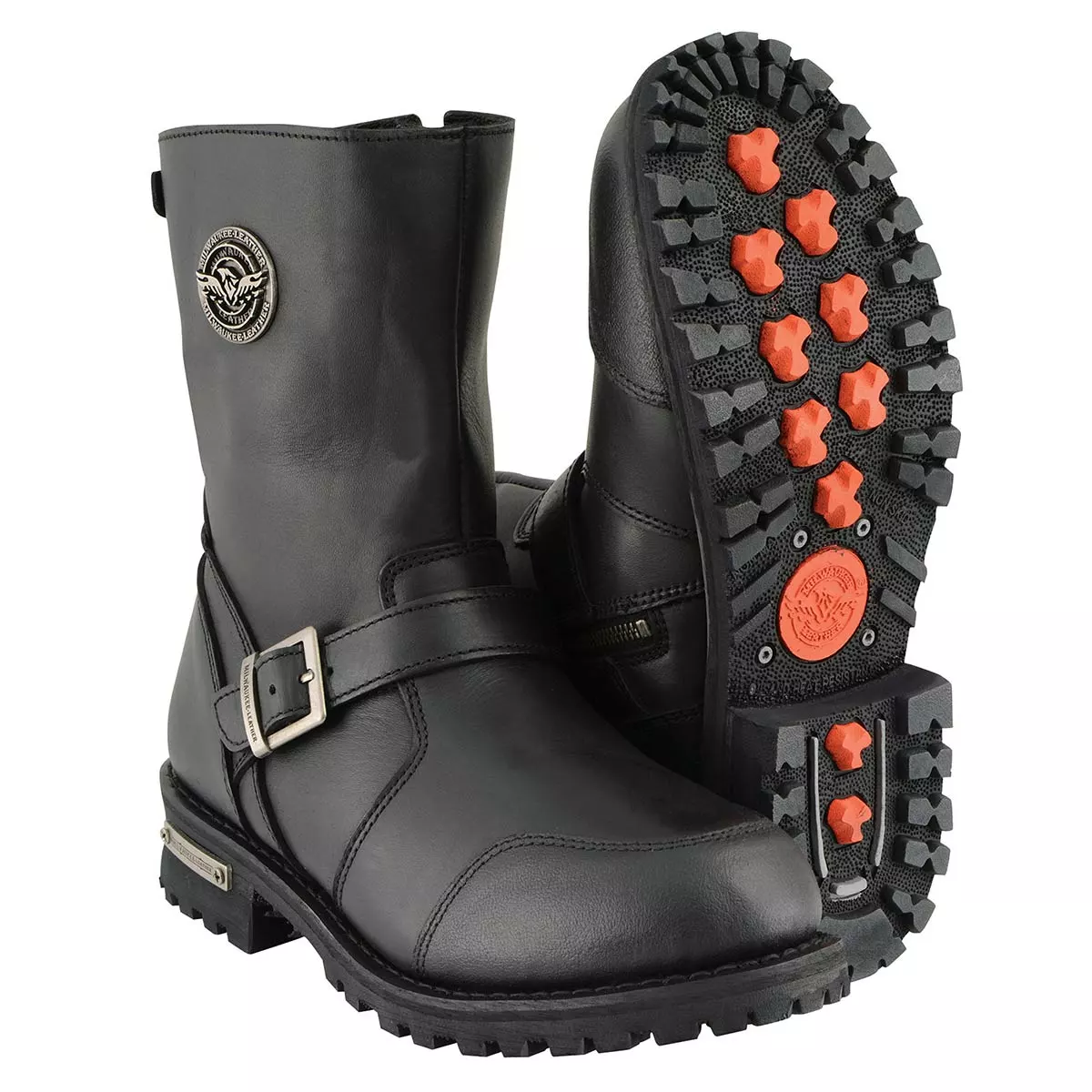 Milwaukee Leather MBM9090W Men's Black 'Wide Width' Classic Engineer Boots With Abrasion Guard 12 Milwaukee Leather MBM9090W Men's Black 'Wide Width' Classic Engineer Boots With Abrasion Guard - Image 10