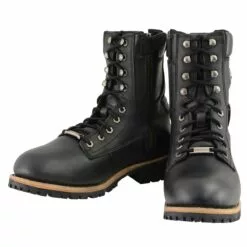 Milwaukee Leather MBM9095 Men’s Classic Black Logger Lace-Up Boots With Side Zipper 19 Milwaukee Leather MBM9095 Men’s Classic Black Logger Lace-Up Boots With Side Zipper -Winter shoes Sales Shop mbm9095w 2