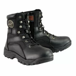 Milwaukee Leather MBM9105 Men's 9-Inch Black Tactical Lace To Toe Leather Boots