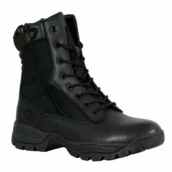 Milwaukee Leather MBM9110 Men's 9in Black Leather Lace-Up Tactical Boots With Side Zippers -Winter shoes Sales Shop mbm9110 8127 edit a