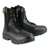 Milwaukee Leather MBM9110 Men's 9in Black Leather Lace-Up Tactical Boots With Side Zippers