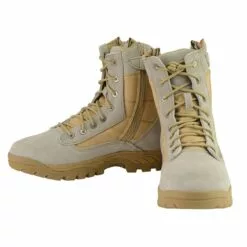 Milwaukee Leather MBM9111 Men's Lace-Up Desert Sand 9-Inch Leather Tactical Boots With Side Zippers -Winter shoes Sales Shop mbm9111 2 edit a