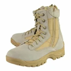 Milwaukee Leather MBM9111 Men's Lace-Up Desert Sand 9-Inch Leather Tactical Boots With Side Zippers -Winter shoes Sales Shop mbm9111 3 edit a