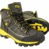 Bazalt MBM9122 Men's Black With Yellow Water And Frost Proof Leather Outdoor Lace-Up Boots -Winter shoes Sales Shop mbm9122 c32c0388 9587 470c 88d8 8c000b2214ff