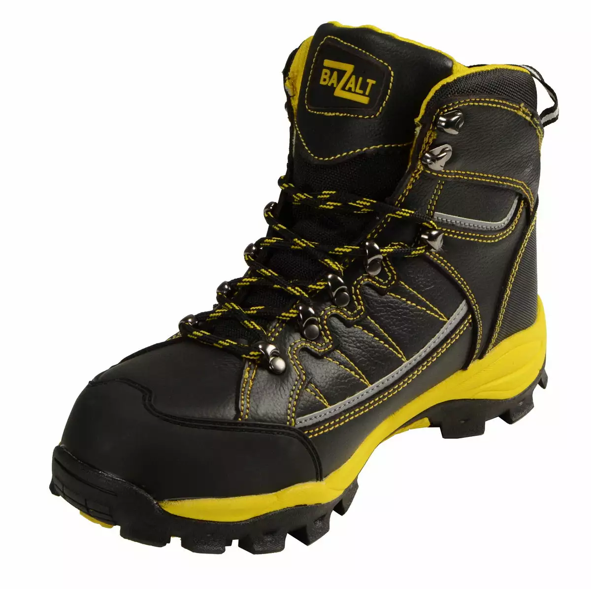 Bazalt MBM9123ST Men's Black With Yellow Water And Frost Proof Leather Boots With Composite-Toe 11 Bazalt MBM9123ST Men's Black With Yellow Water And Frost Proof Leather Boots With Composite-Toe - Image 9