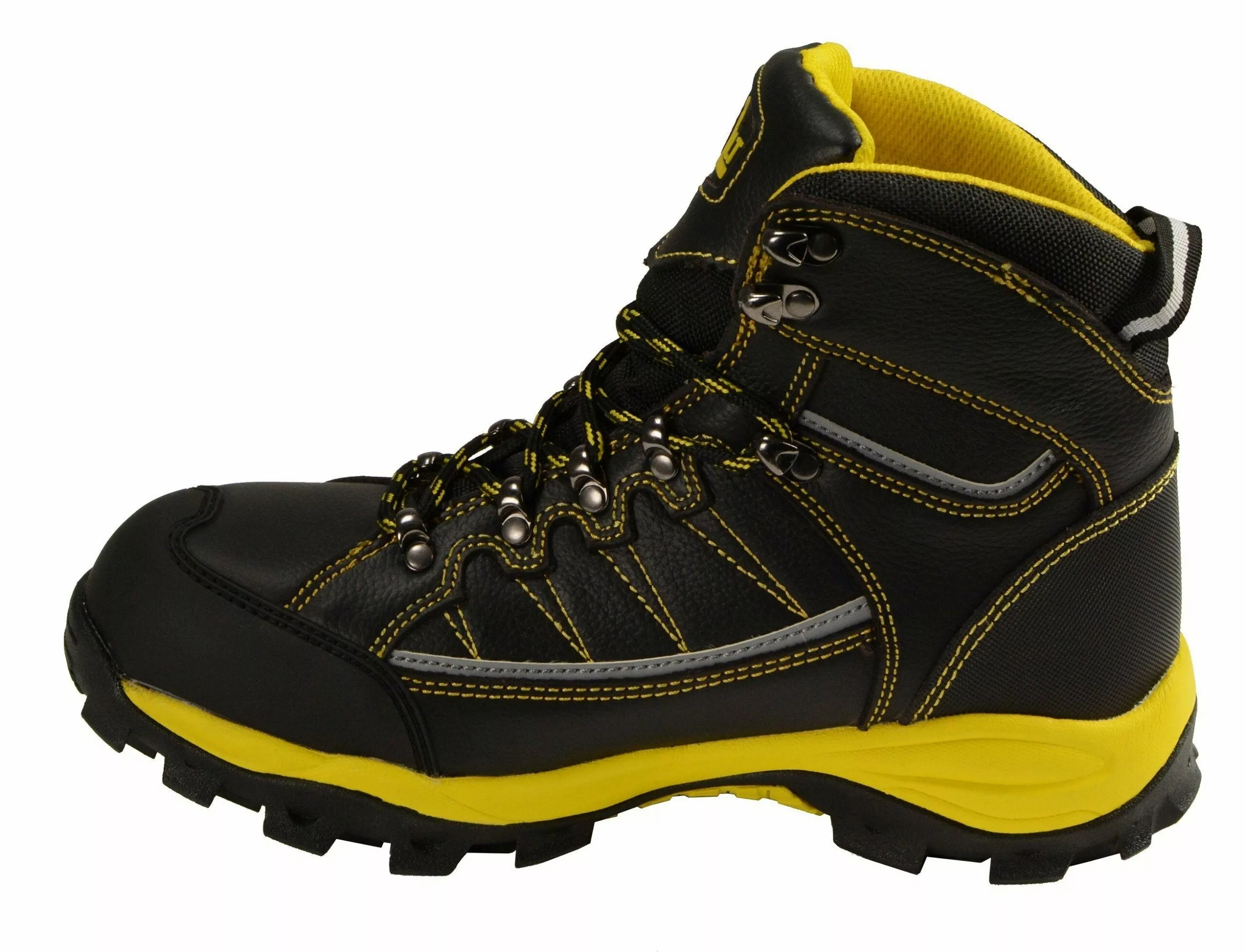 Bazalt MBM9123ST Men's Black With Yellow Water And Frost Proof Leather Boots With Composite-Toe 4 Bazalt MBM9123ST Men's Black With Yellow Water And Frost Proof Leather Boots With Composite-Toe - Image 2