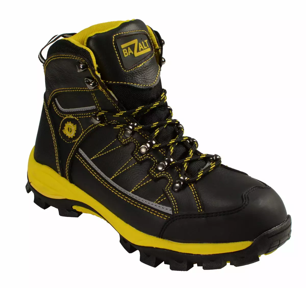 Bazalt MBM9123ST Men's Black With Yellow Water And Frost Proof Leather Boots With Composite-Toe 13 Bazalt MBM9123ST Men's Black With Yellow Water And Frost Proof Leather Boots With Composite-Toe - Image 11