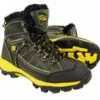 Bazalt MBM9124 Men's Faux Fur Lined Black With Yellow Water And Frost Proof Leather Outdoor Boots