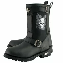 Xelement X19405 Men's Black Tribal Skull Leather Motorcycle Boots With Poron Cushion Insoles 19 Xelement X19405 Men's Black Tribal Skull Leather Motorcycle Boots With Poron Cushion Insoles -Winter shoes Sales Shop x19405 6