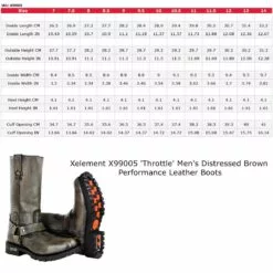 Xelement X99005 Men's Throttle Distressed Brown Motorcycle Performance Leather Boots -Winter shoes Sales Shop x99005 specs web